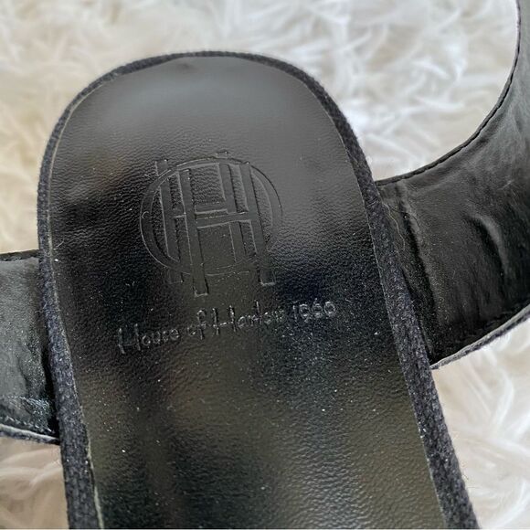 House of Harlow 1960 x REVOLVE Black Aiden Espadrille Sandals Size 6 - Picture 4 of 9